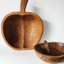 Teak houten schaal | Appel