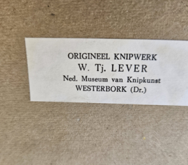 Knipkunstwerkje in lijst