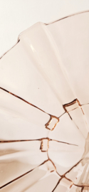 Glazen serveerschaal | vintage persglas