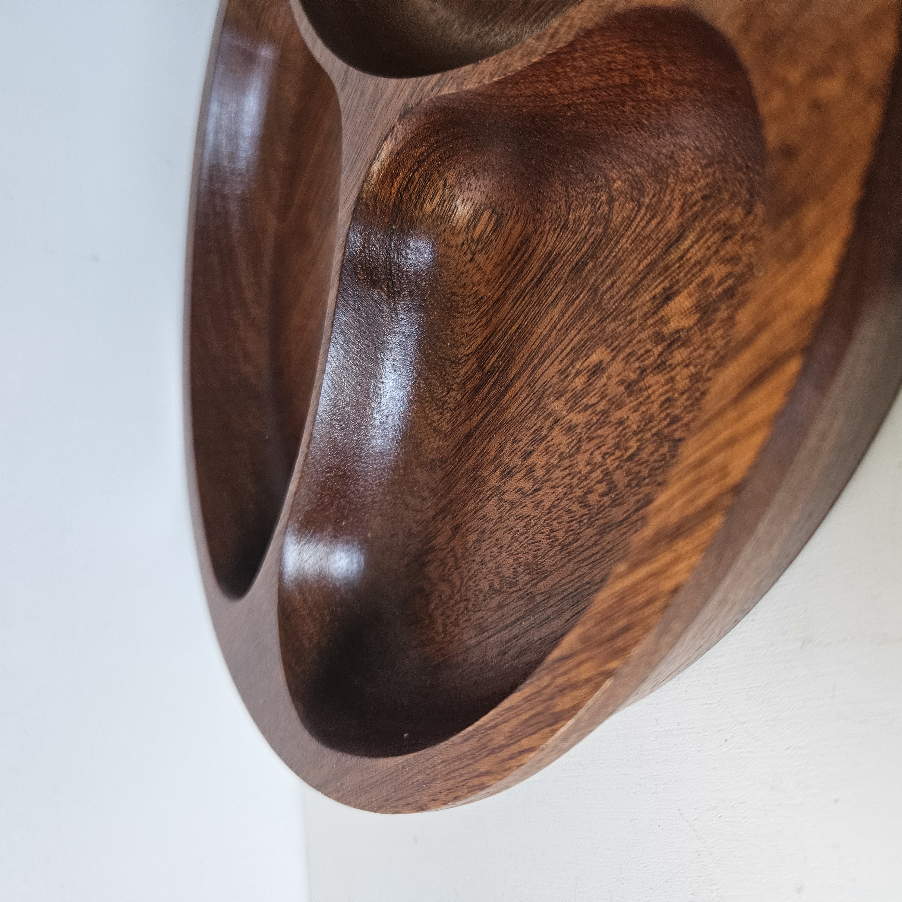 Teak houten serveerschaal - 3 vaks