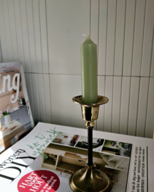 Messing kandelaar met zwarte steel
