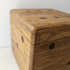 Houten opbergbak | dobbelsteen