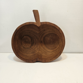 Houten appel | vintage snackschaal