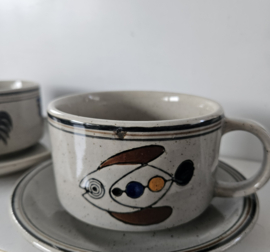 Soepkom met schotel | dieren decoratie