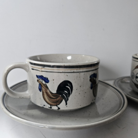 Soepkom met schotel | dieren decoratie