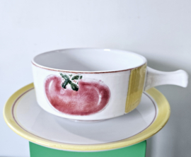 Vintage soepkom met schotel | per 2