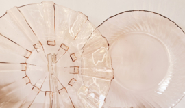 Glazen serveerschaal | vintage persglas