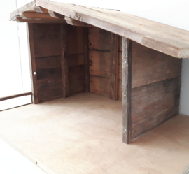 Houten kerststal | handmade sloophout