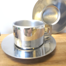 Espresso kop & schotel | rvs - per 2