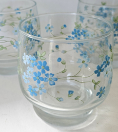 Waterglas - set van 3 | Vergeetmijnietjes