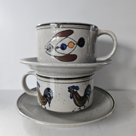 Soepkom met schotel | dieren decoratie