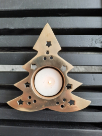 Messing waxinelicht | dennenboom