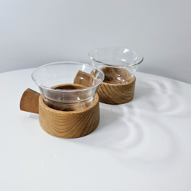 Theekom | glas & hout - per 2
