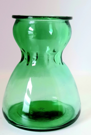 Groen glazen vaasje | vintage hyacintglas