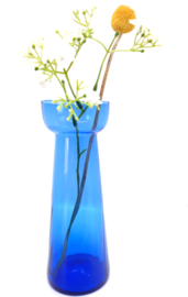 Hyacintvaas | blauw glas - vintage