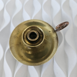 Kleine messing kandelaar met oor