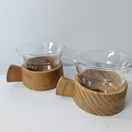 Theekom | glas & hout - per 2