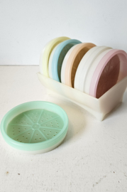 Tupperware | onderzetter in houder - 7 delig 