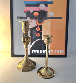 Messing kandelaar met strik