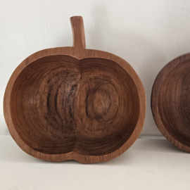 Houten appel | vintage snackschaal