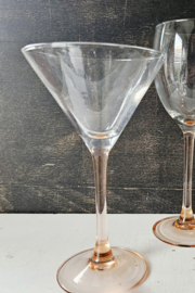 Luminarc cocktail glas met rose voet | set van 6 