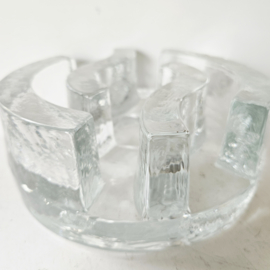 Vintage glazen rechaud/ theelicht