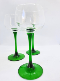 Luminarc | wijnglas met groene steel 