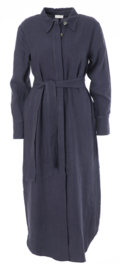 JcSophie jurk linnen - donkerblauw