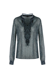 G-maxx blouse - blauw/grijs