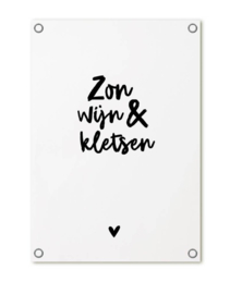 Zoedt tuinposter zon wijn & kletsen