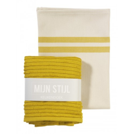 Mijn Stijl theedoek - geel