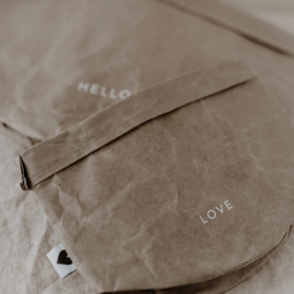 Paperbag hello love s/2 - zand