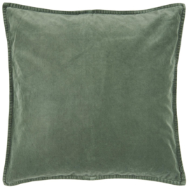 Ib Laursen kussenhoes velvet 50x50 - dusty green