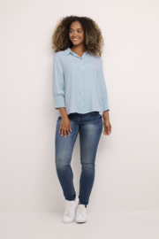Cream blouse nola - lichtblauw