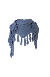 Stapelgoed gebreide sjaal - blauw