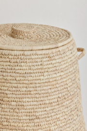 Mand met deksel xl - naturel