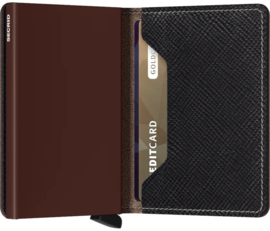 Secrid slimwallet saffiano - bruin