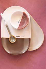 Zusss serveerschaal good food - bruin