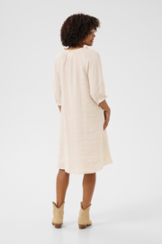 Cream jurk linnen - naturel
