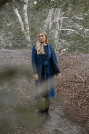 Zusss vest met ceintuur - blauw