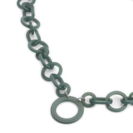 Looplabb leesbril ketting - olijfgroen