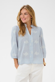 Cream blouse korey - blauw