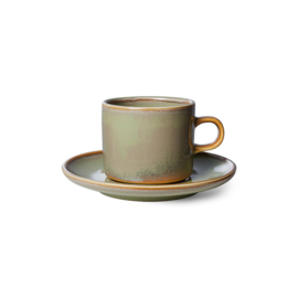 HKliving kop en schotel chef ceramics - mosgroen