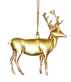 De Weldaad hanger hert - antiek brass