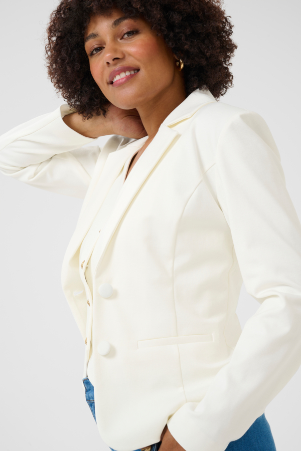 Cream blazer - wit