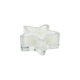 Ster waxine glas s/6 - wit