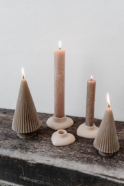 Kaars kerstboom s - taupe