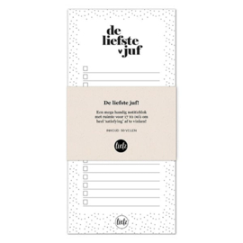 Liefz notitieblok juf