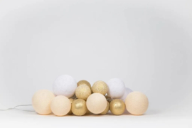 Cotton Ball Lights premium - touch of gold