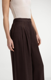 YAYA broek wijde pijpen - bruin